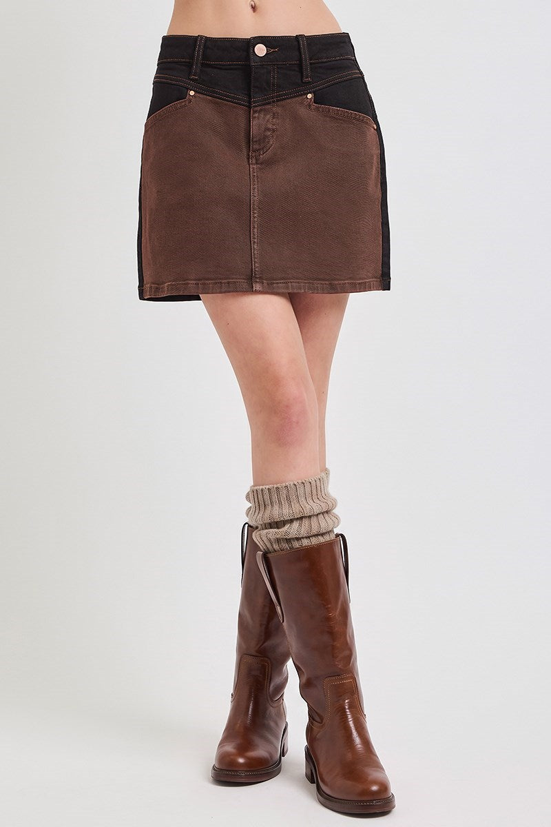 Espresso Denim Skirt