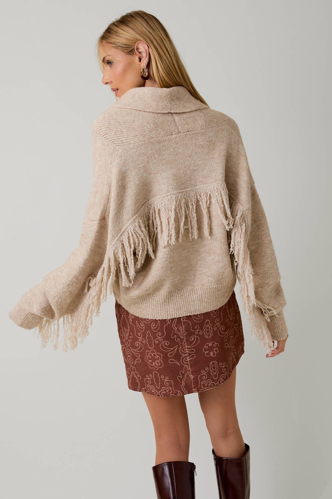 Farrah Fringe Cardigan