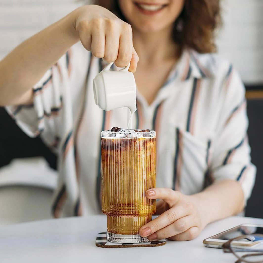 Ribbed Glass Tumbler