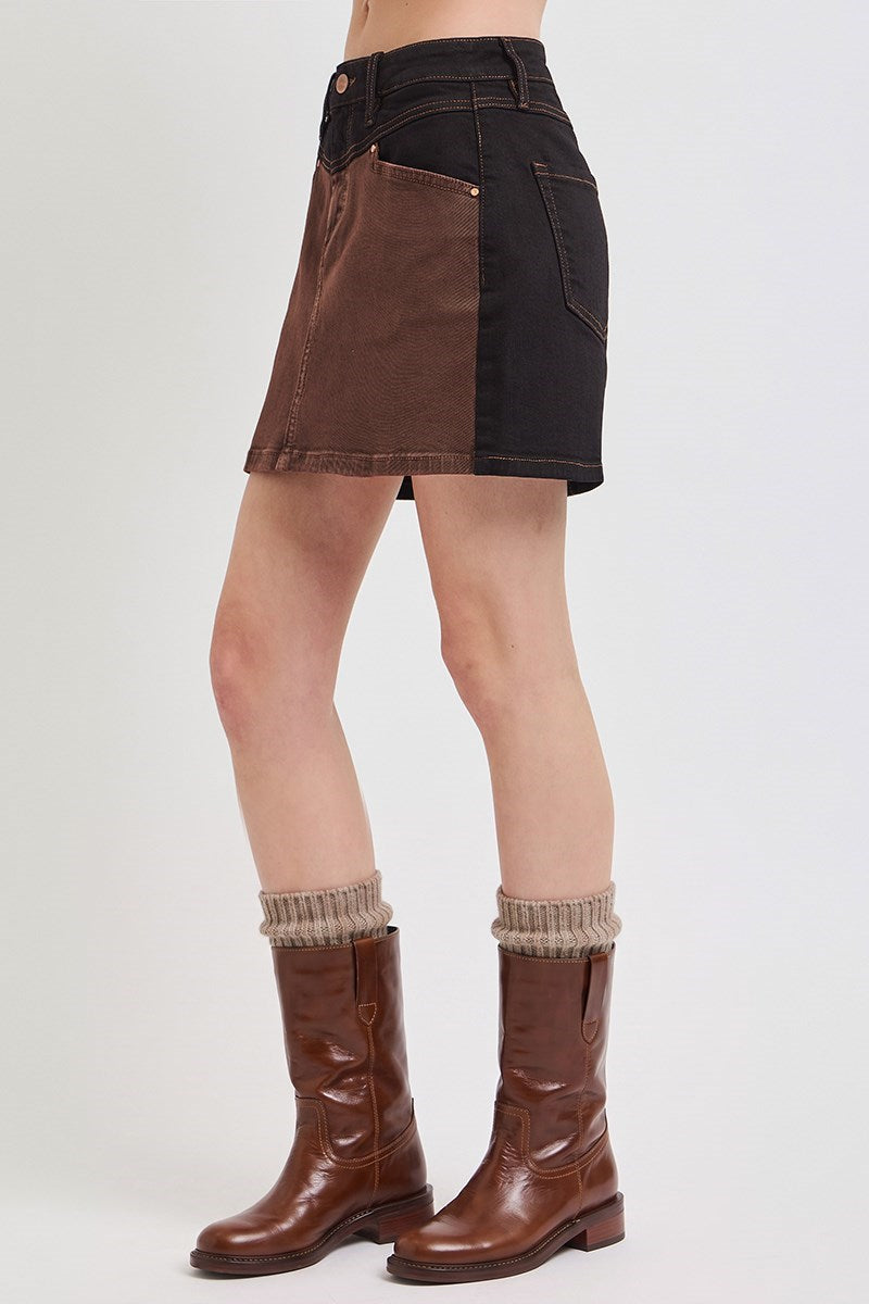 Espresso Denim Skirt