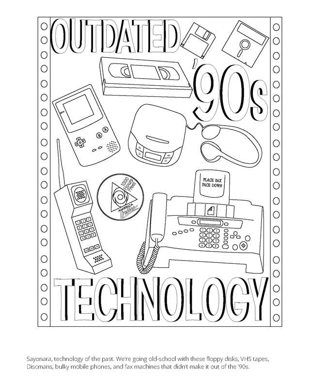 90s Coloring Book