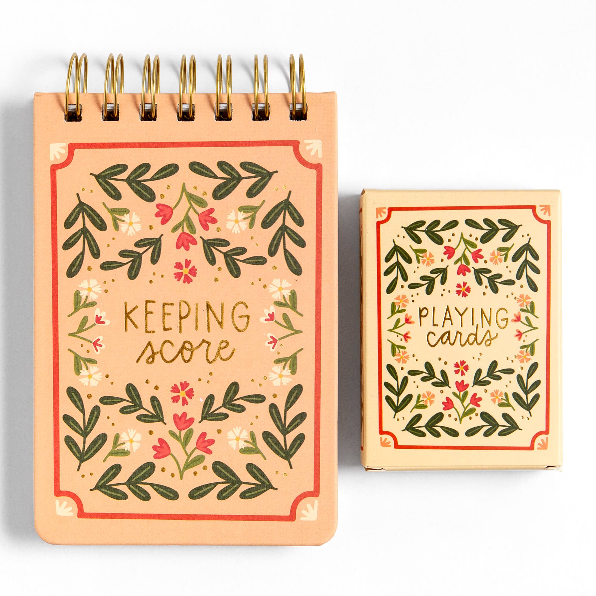 Floral Playing Cards & Notebook