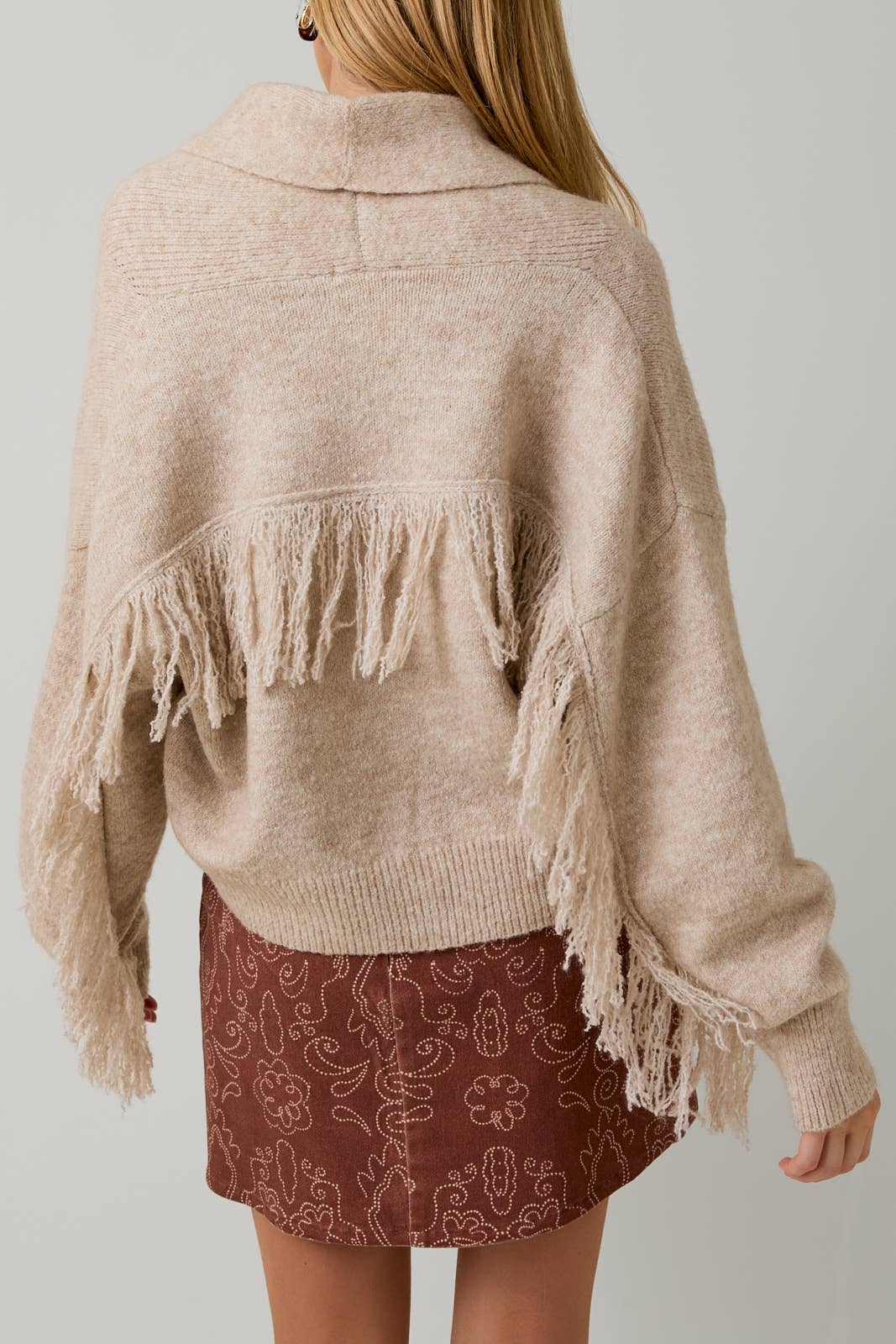 Farrah Fringe Cardigan