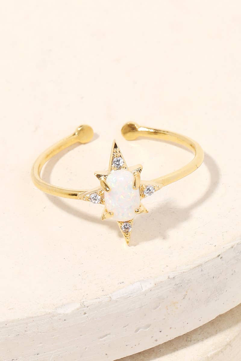 Opal Star Ring