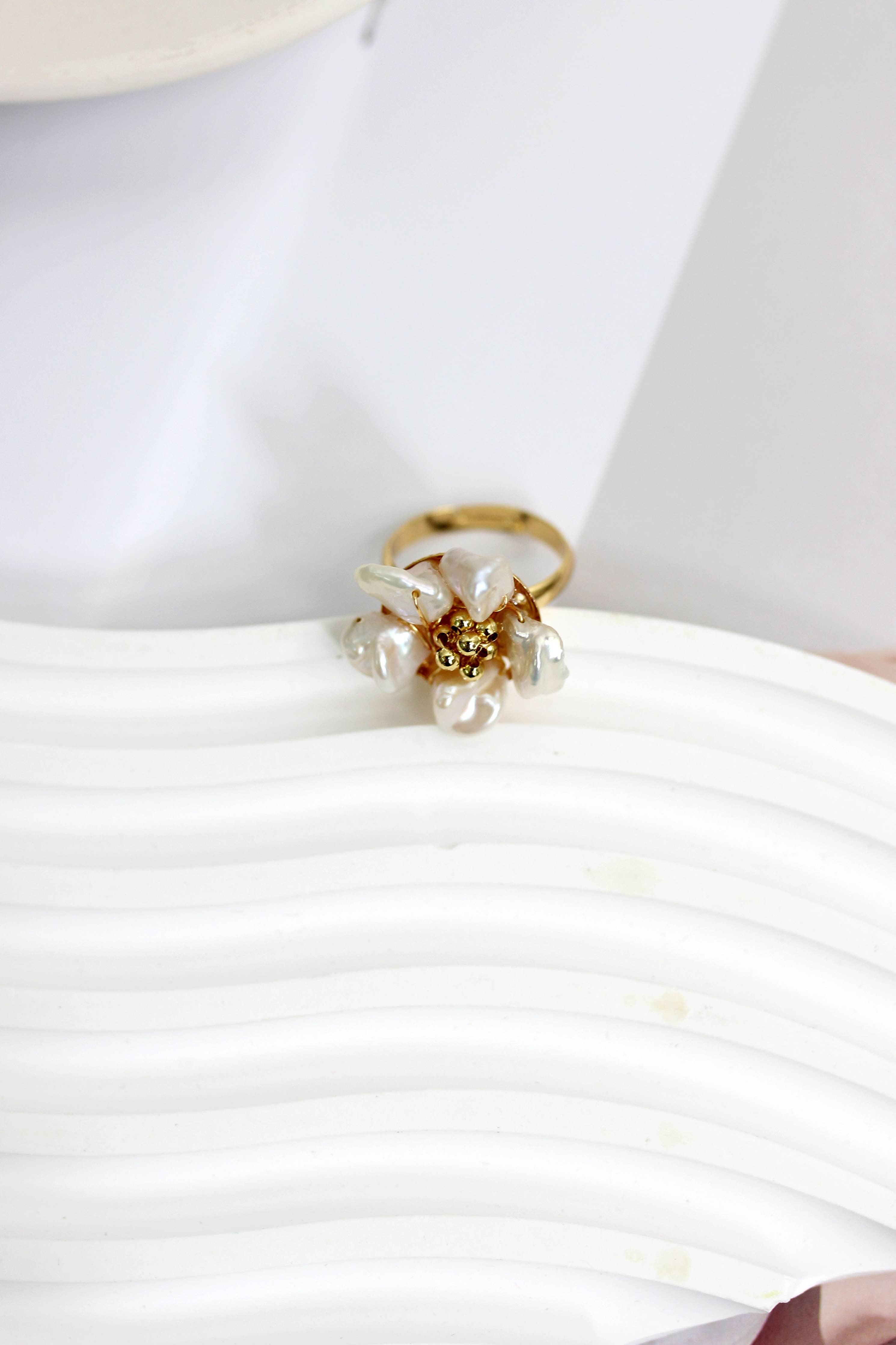 Pearl Floral Ring