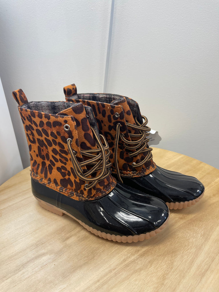 Yoki leopard duck boots sales